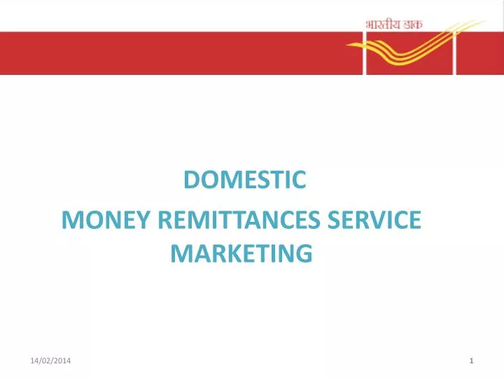 domestic money remittances service marketing