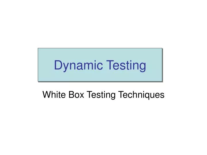 dynamic testing