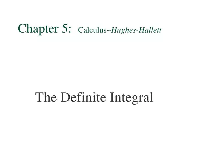 chapter 5 calculus hughes hallett