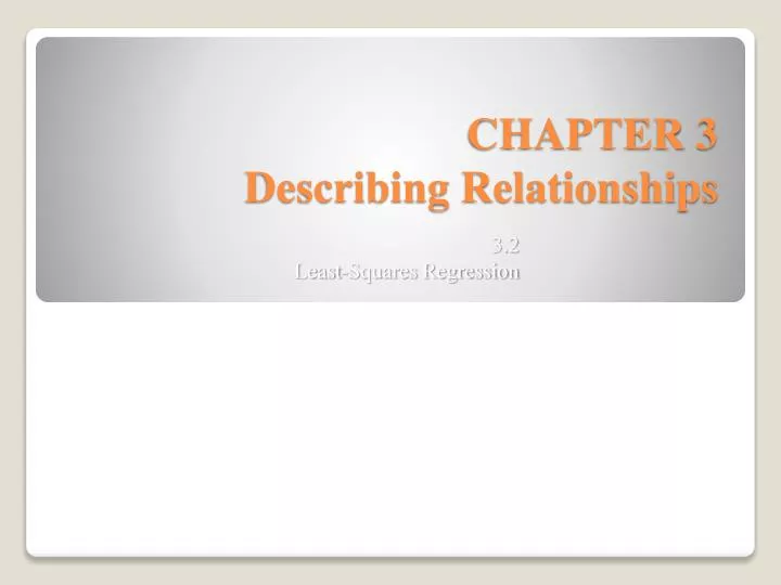 chapter 3 describing relationships