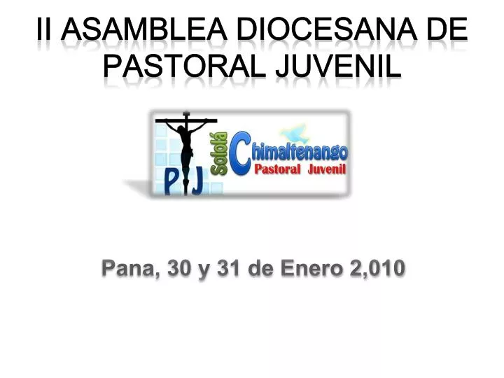 ii asamblea diocesana de pastoral juvenil