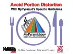 Avoid Portion Distortion - slide 1