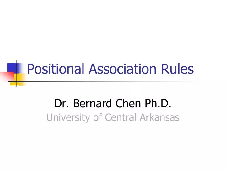 positional association rules