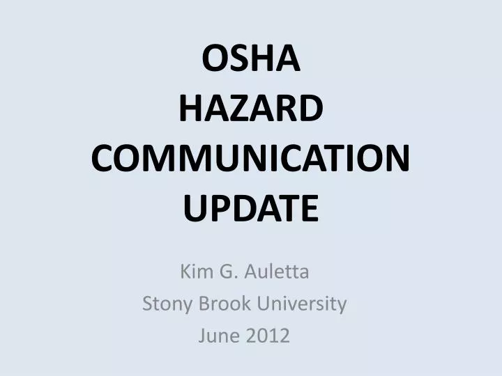 osha hazard communication update