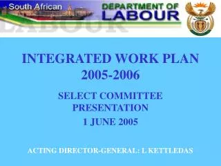 INTEGRATED WORK PLAN 2005-2006