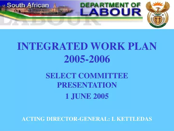 integrated work plan 2005 2006