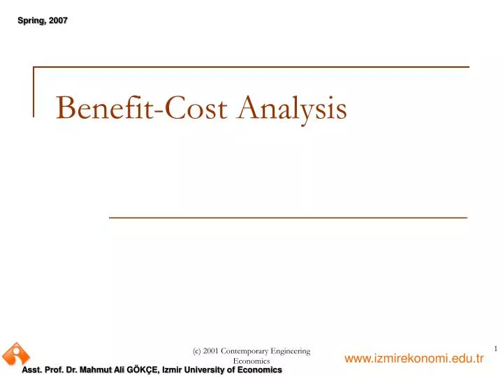 benefit cost analysis
