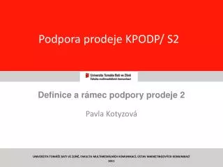 podpora prodeje kpodp s2