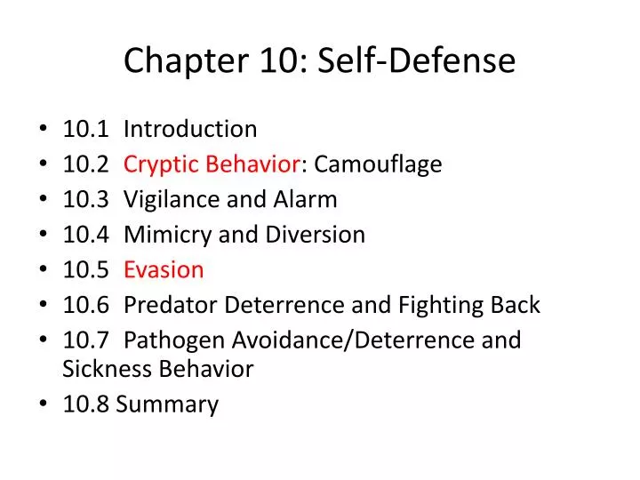 chapter 10 self defense