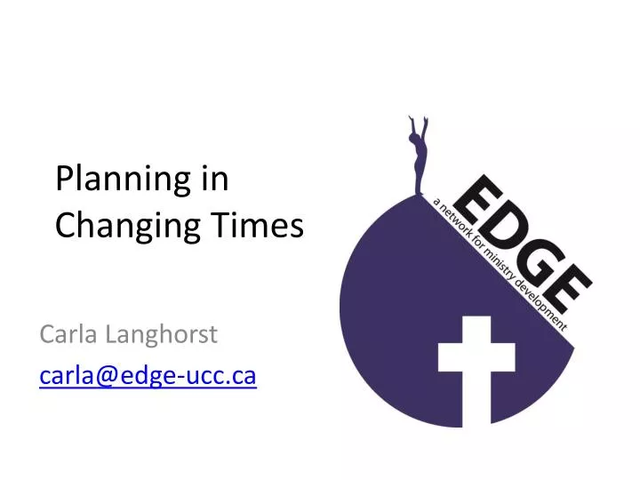 planning in changing times