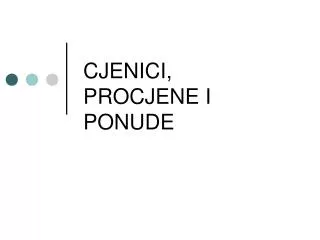 cjenici procjene i ponude