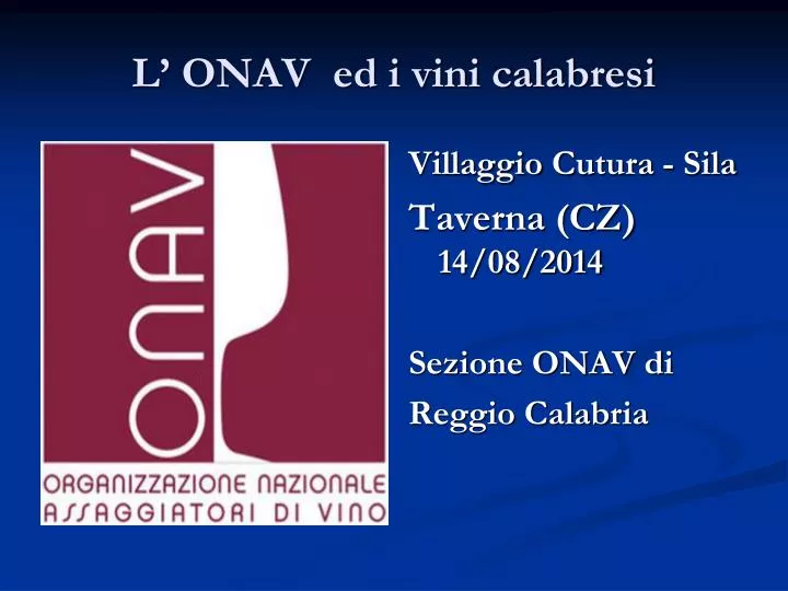 l onav ed i vini calabresi