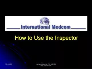 How to Use the Inspector