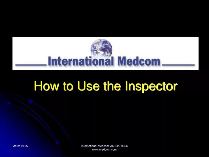 how to use the inspector