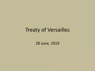 treaty of versailles