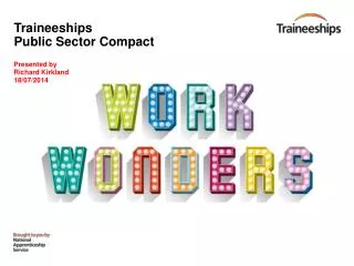 Traineeships Public Sector Compact