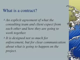 What is a contract?