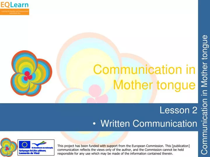 communication in mother tongue