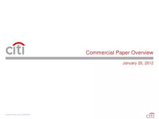 Commercial Paper Overview