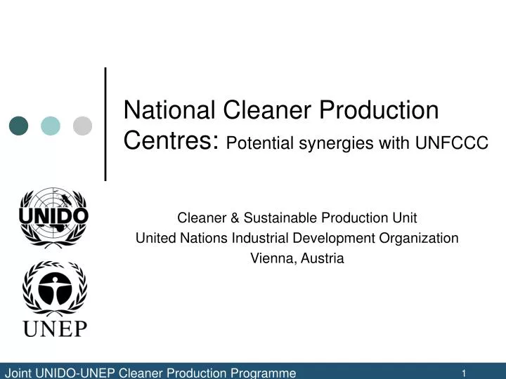 national cleaner production centres potential synergies with unfccc