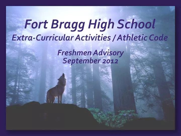 fort bragg high school extra curricular activities athletic code