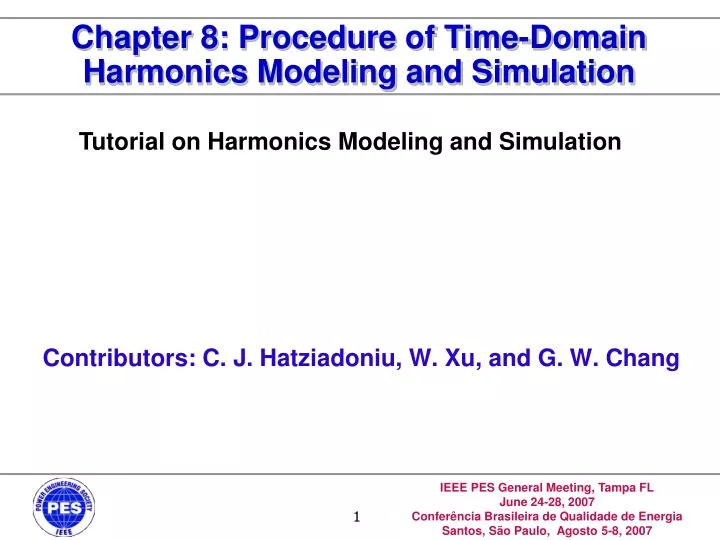chapter 8 procedure of time domain harmonics modeling and simulation