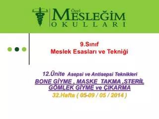 9 s n f meslek esaslar ve tekni i