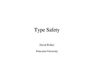 Type Safety