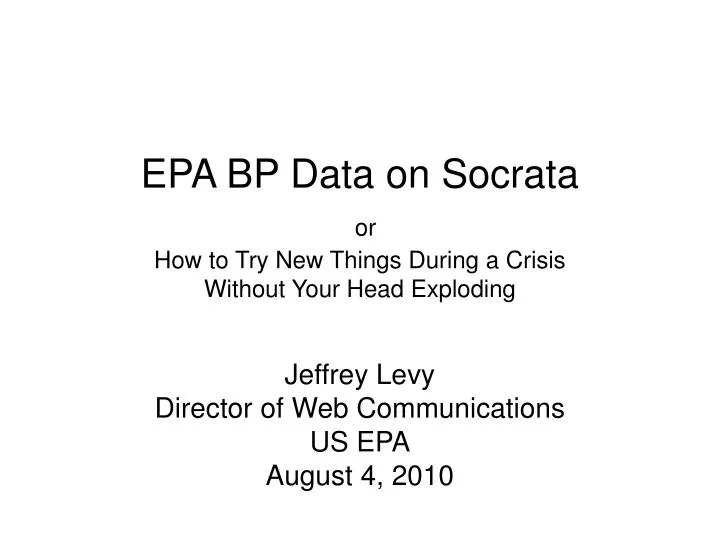 epa bp data on socrata or how to try new things during a crisis without your head exploding