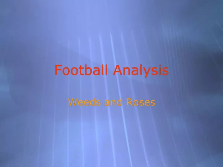 football analysis