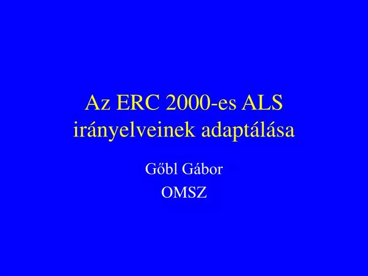 az erc 2000 es als ir nyelveinek adapt l sa