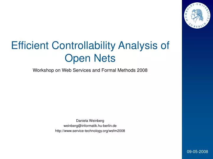 efficient controllability analysis of open nets