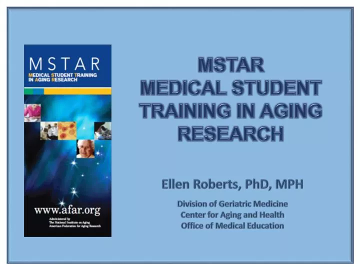 mstar medical student training in aging research