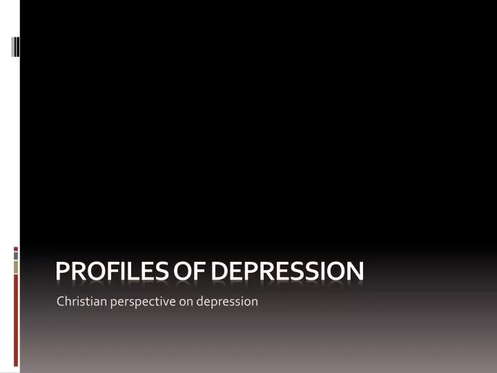 profiles of depression