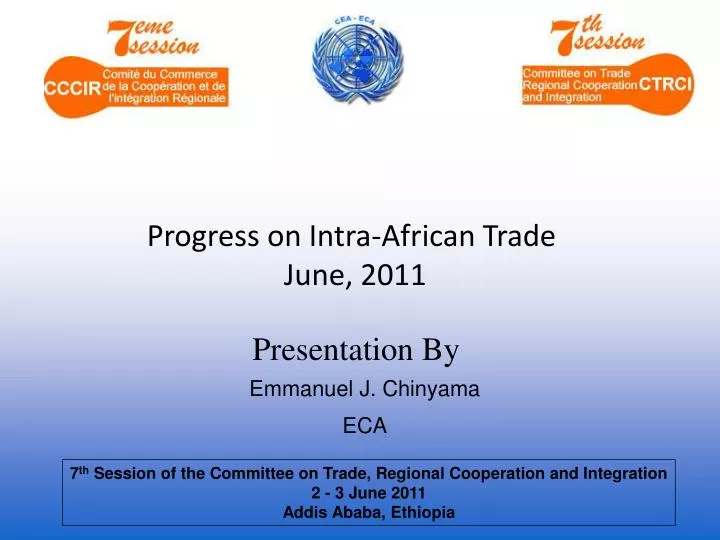 progress on intra african trade june 2011