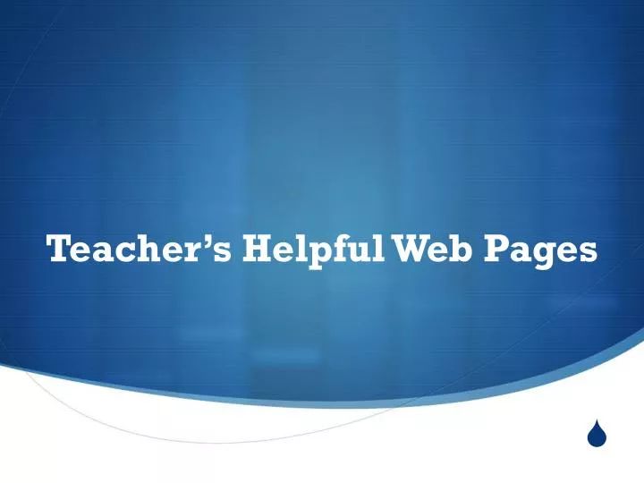 teacher s helpful web pages