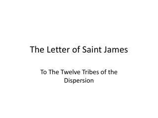 The Letter of Saint James