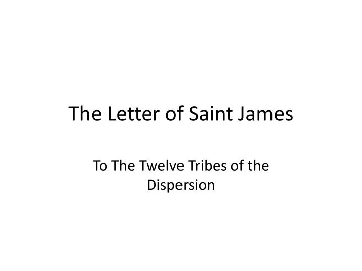 the letter of saint james