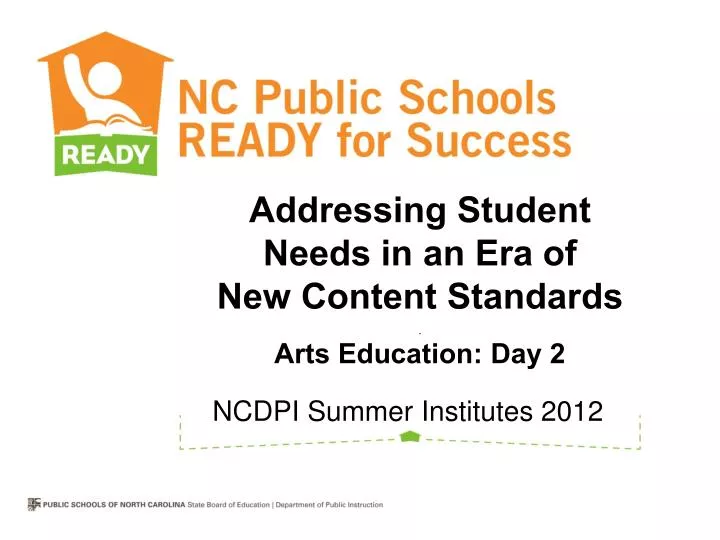 ncdpi summer institutes 2012