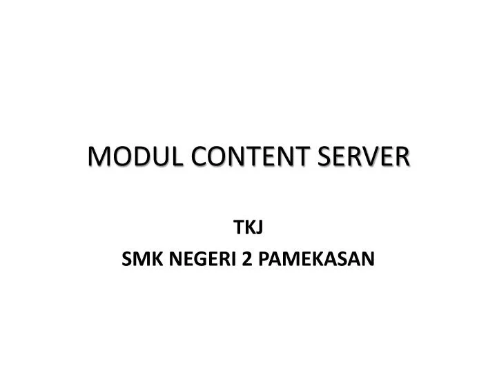 modul content server