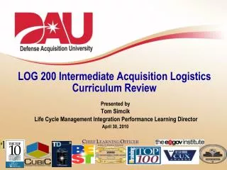 LOG 200 Intermediate Acquisition Logistics Curriculum Review