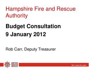 Hampshire Fire and Rescue Authority