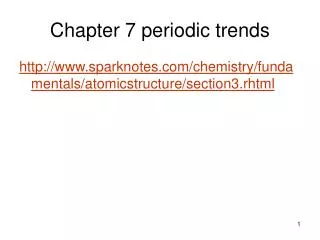 Chapter 7 periodic trends