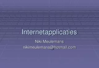 internetapplicaties