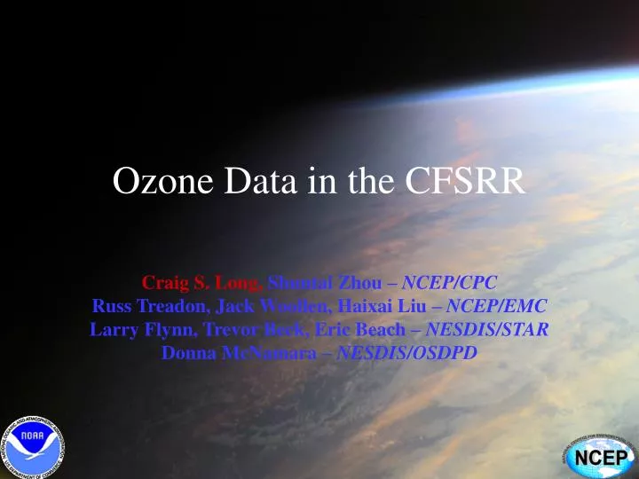 ozone data in the cfsrr