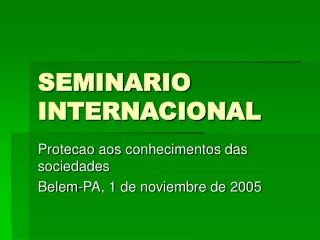 seminario internacional