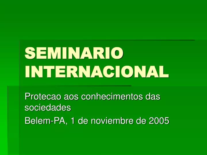 seminario internacional