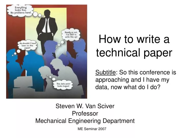 how to write a technical paper