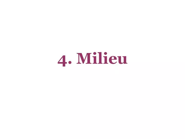 4 milieu