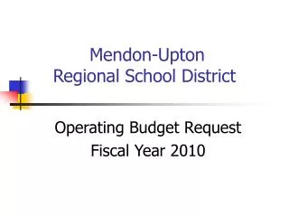 Mendon-Upton Regional School District
